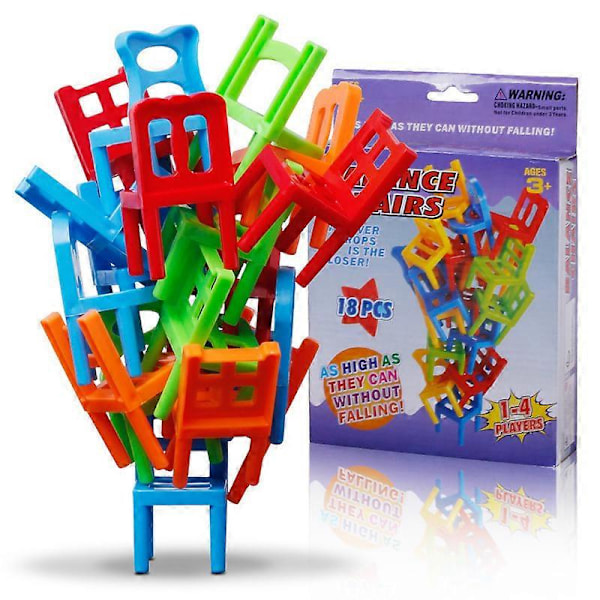 18 kpl Tasapainojakkara Peli Pinottava Puzzle Leikki Lapsille Koulutus Työpöytäpelit [HK]