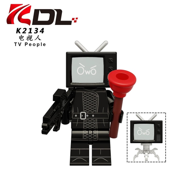 8 stk/sett Skibidi Toalett Byggeklosser Minifigur Actionfigurer Leker[HK]