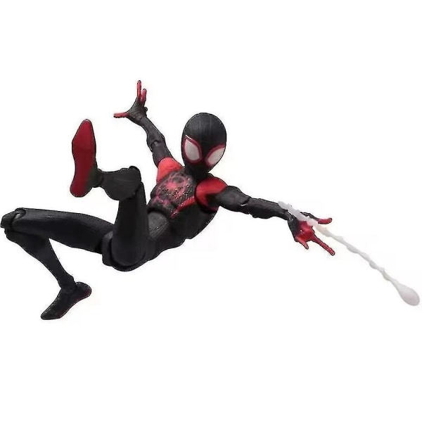 Spider-man: Across The Spider-verse Into The Spider Verse Miles Morales Actionfigur Set Fans Presenter Heminredning[HK]