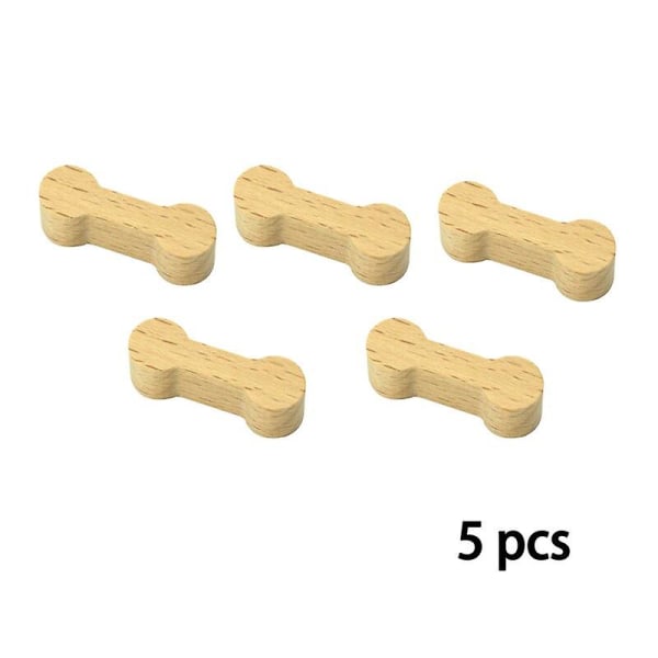 Träjärnväg Anslutningsfixer Tågspår Set Tillbehör Anslutningsdon Leksakshållare Passar Biro Pedagogiska Träspårsleksaker[HK] Connector wood 5pcs