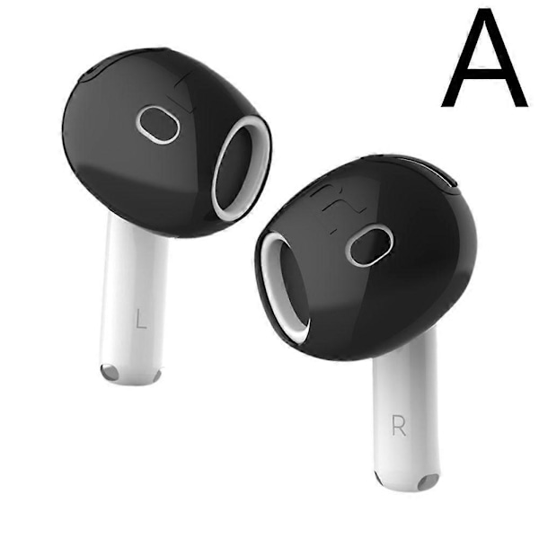 Silikonspetsar för AirPods 4 Små Halkskydd Öronproppar Hörlurar [HK] Black