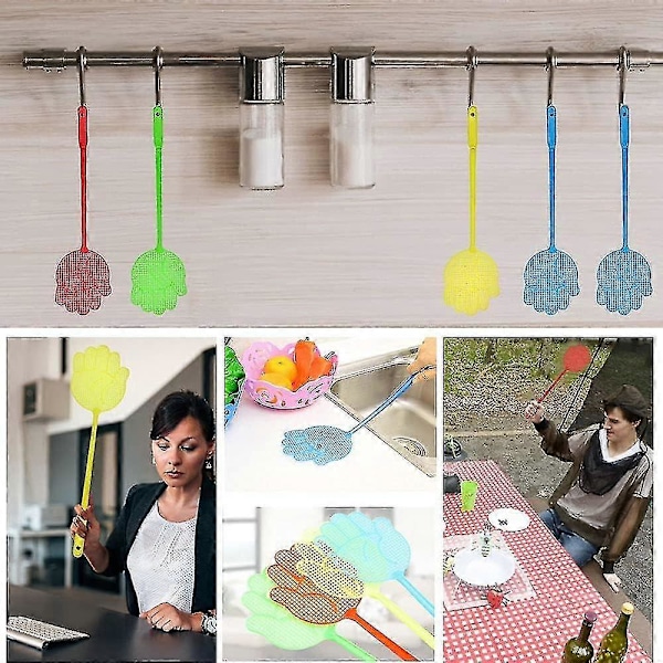 20 Stycken Flugsmälla Plast Flugsmälla Skadedjursbekämpning 40cm Hand Flugsmälla För Myggor, Flugor, Spindlar, Skalbaggar, Fjärilar, Getingar (slumpmässig F[HK]