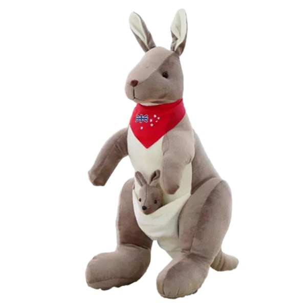 Kænguru Plys Bamse Fyldt Dyr Legetøj Simulation Kænguru Mor & Baby Kænguru Dukke Plys Dekoration[HK] S,A