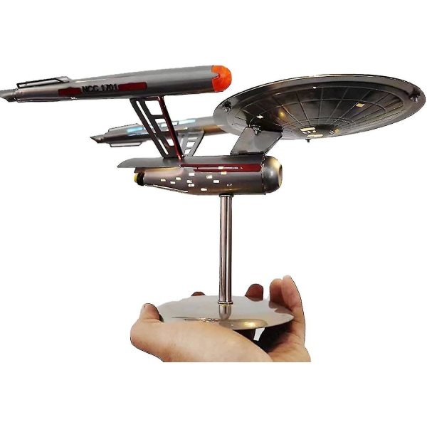 HKK U.s.s. Enterprise Star Trek modell Ncc-1701 replika, rustfritt stål romskip modell ornamenter for hjemmedekorasjon og samling -gt