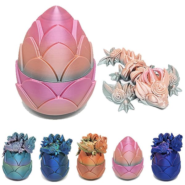 Cool Style Ledade Drakar Rose Ägg Set Charmig Dekorativ Modell för Vardagsrum Sovrum[HK] green