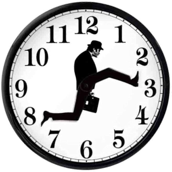 Silly Walk Väggklocka Ministry Of Silly Walks Klocka Komedi Inspirerad av Monty Python Monty Heminredning Nyhet Väggklocka För Vardagsrumsinredning, [HK]