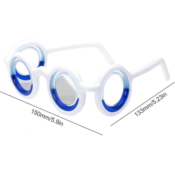 Liikepahoinvointia lievittävät älylasit, kannettavat huimausta estävät nestelasit, pahoinvointia lievittävät lasit lapsille ja aikuisille [HK] 2Pack White