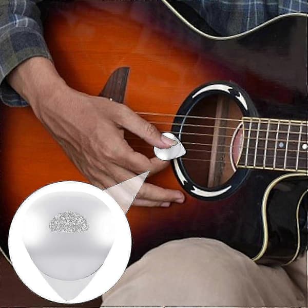 LED Lysande Gitarrplektrum, Lysande Gitarrplektrum, Hållbara Gitarrtillbehör För Musikälskare, Gitarrnybörjare[HK] white