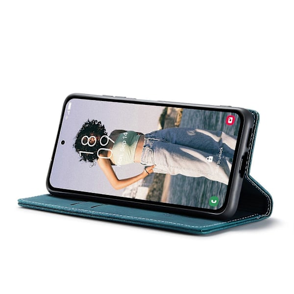 CASEME 013 Serie Til Samsung Galaxy A55 5G Etui PU Læder Stand View Business Telefon Cover[HK] Style A Multicolor