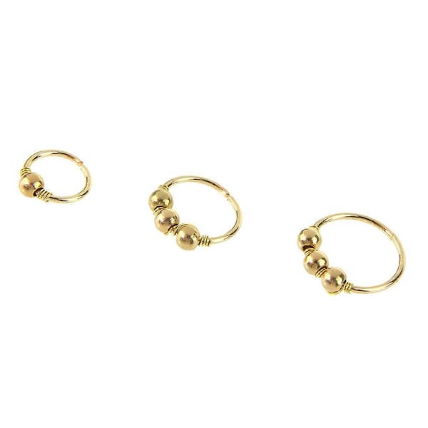 Nese Ring Gull Perle Nese Ring for Nese Piercing Smykker 3 stk [HK]