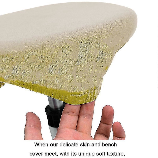 2 st Tygbeklädnad Kontorsmöbler Tillbehör Pallöverdrag Rund Barpall Överdrag - Supermjukt Och Tvättbart Elastiskt Pallskydd För 3045[HK] Beige