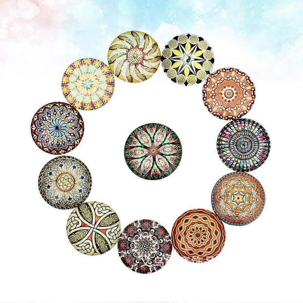 Glass Patch DIY Smykkemateriale for Laging av 20 stk Blandet[HK]