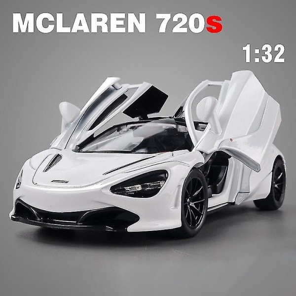 1:32 Mclaren 720s Spider Bilmodell Legering Sportbil Limited Edition Metall Bilmodell Samling Leksaksbil Barnens Födelsedagspresent-xh[HK] White