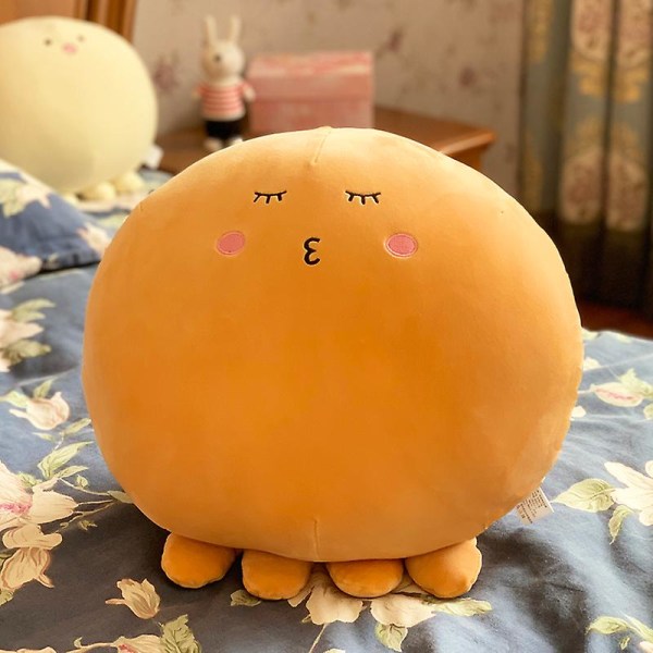 30/40cm Squishy Octopus Doll Fargerik Tegneserie Myk Akvatisk Dyr Dun Bomull Fylt Plysj Gutter Jenter Gave[HK] Brown- 40cm with holes