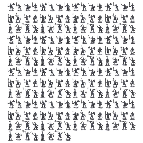 1:72 200/ set Plastfigurer Leksakssoldater Män Swordsman Action Gör-det-själv krigsscen Leksaker Grå[HK]