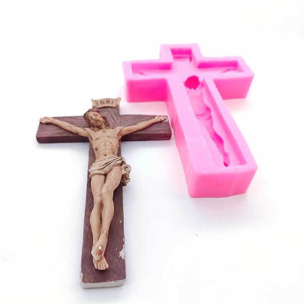 Crucifix anheng Halskjede Cross-charm Vegghengende Ornament For Diy Craft