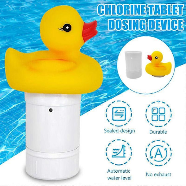 Simbassäng Söt Anka Flytande Kemikaliedispenser Flottör Klor Tabletter Dispenser[HK] as show