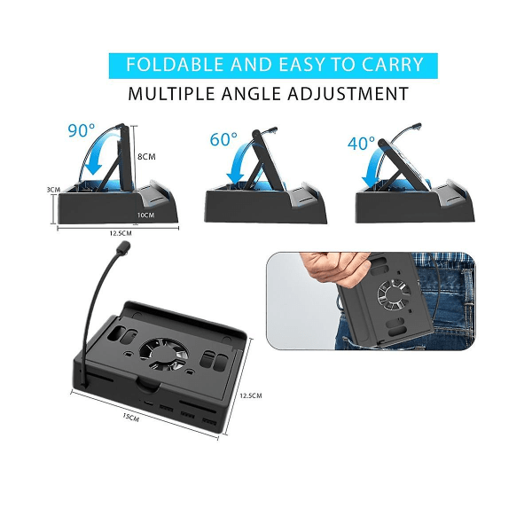 Telakointiasemalle 4-in-1-telakointiasema, jossa on jäähdytysalusta USB 3.0 Lataus-USb-c Pd60w Hub ([HK])