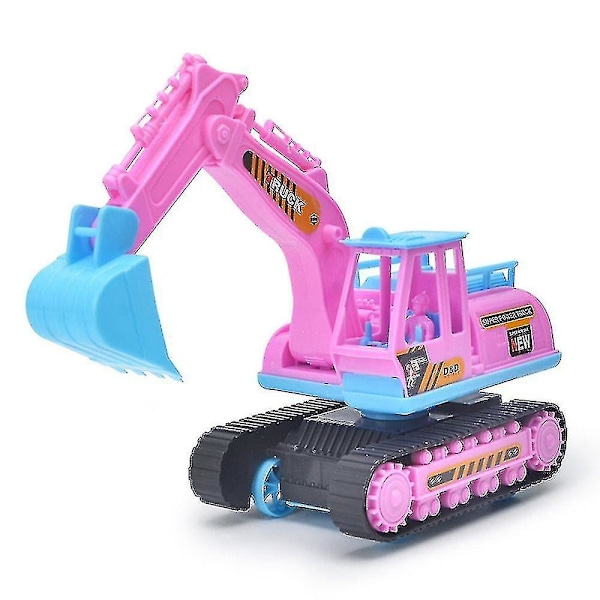 Suuri rakennusajoneuvomalli Muovinen kaivinkone Dumpperi Autot Lelut lapsille Pojille Ulkoilmahiekkapeli[HK] pink-B