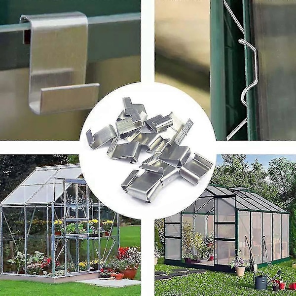 W/z Type Fastgørelsesclips Have Rustfrit Stål Drivhus Glas Reservedel [HK] W(50pcs)