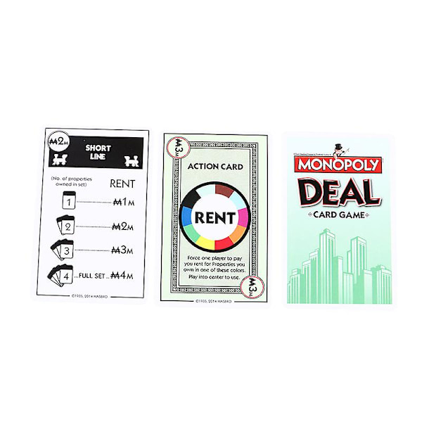 Puslespill Familiefest Brettspill Engelsk Versjon Monopol Samlekortspill Spiller[HK] Black 1 pc