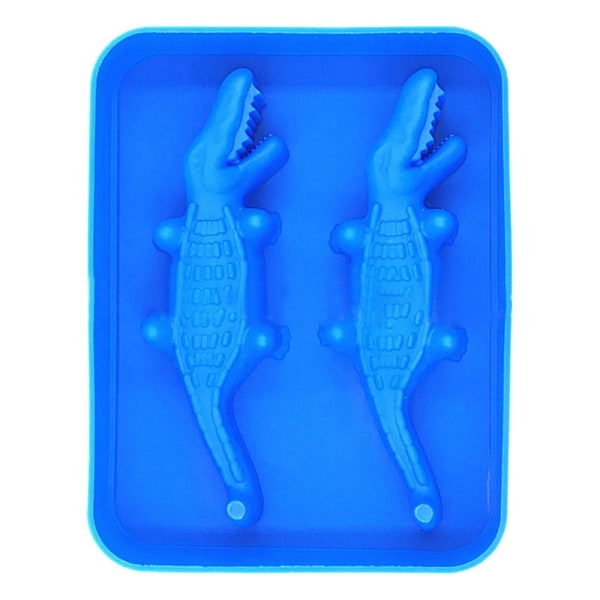 Mould Kreativ Snabb urformning gör-det-själv 3d krokodilformsstång Silikon Form Köksverktyg[HK] Dark Blue