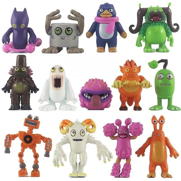 Mit syngende monster figursæt Legetøj Syngende monstre figurer Plastlegetøj Dukkefigurer Wubbox Actionfigurer Maw julegave[HK] a