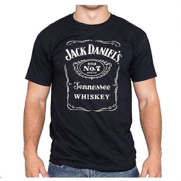 Jack Daniels T-paita abstrakti geometrinen kuvio lyhythihainen miehille[HK] L