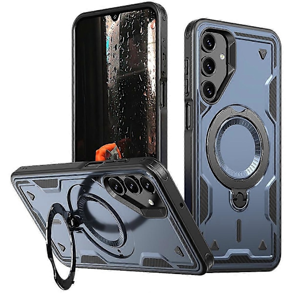 Skal för Samsung Galaxy A16 4G/5G Kompatibelt med MagSafe Militärt Skydd PC+TPU Ställ [HK] Style F Multicolor