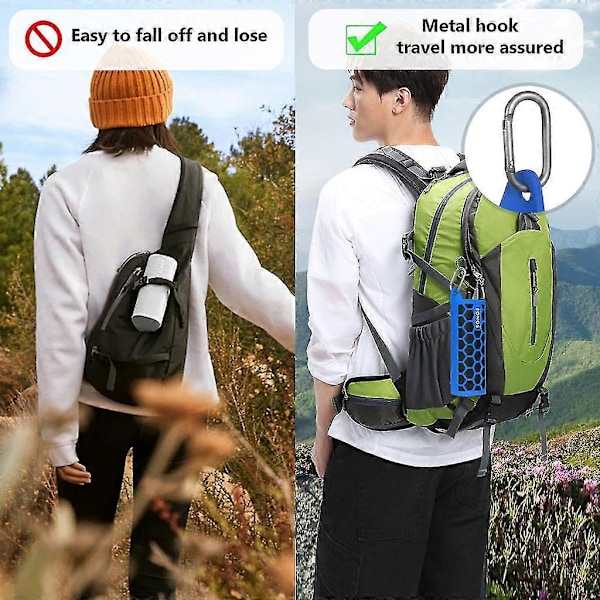 Pehmeä silikonisuojakotelo karabiinilla Sonos Roam -kaiuttimelle [HK] Blue