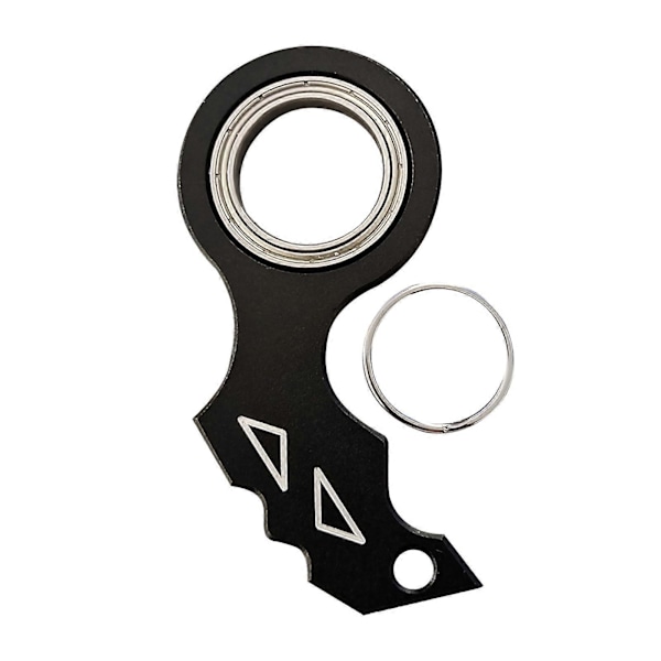 Nøglering Spinner Fidget Legetøj Lommeformat Fingerspids Metal Gadget Nøglering Stresslindring & Anti-Angst Sensorisk Legetøj til Teenagere & Voksne Anti St[HK] Red