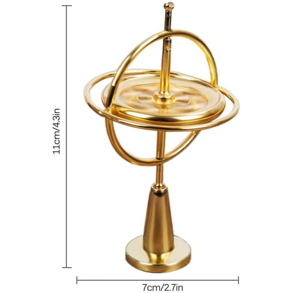 Gyroskop Metall Antigravitationssnurra Gyroskop Balansleksak Udbildningspresent[HK]