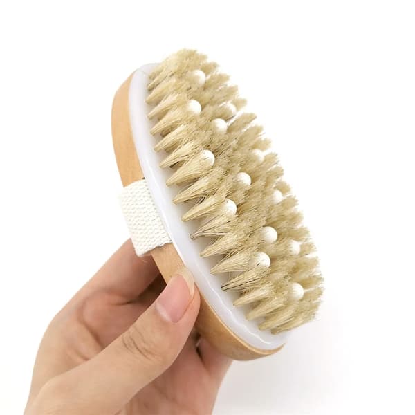 Blød bambus kropsbørste til cellulite og eksfoliering, 05627[HK]