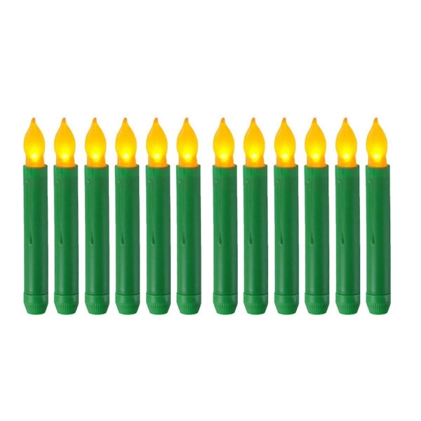 Simulering Flameless Led Candle Light Long Pole Tear Candle Bursdag Fargerik Shell Yellow Flash De([HK])