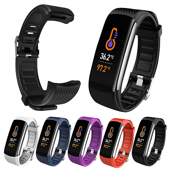 Klockarmband Ersättningsarmband för C5S C6S C6T TPU Vattentätt [HK] Deep purple