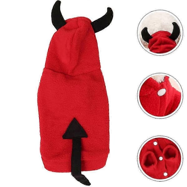 Halloween Devil kjæledyrklær for vinterrød Red XL