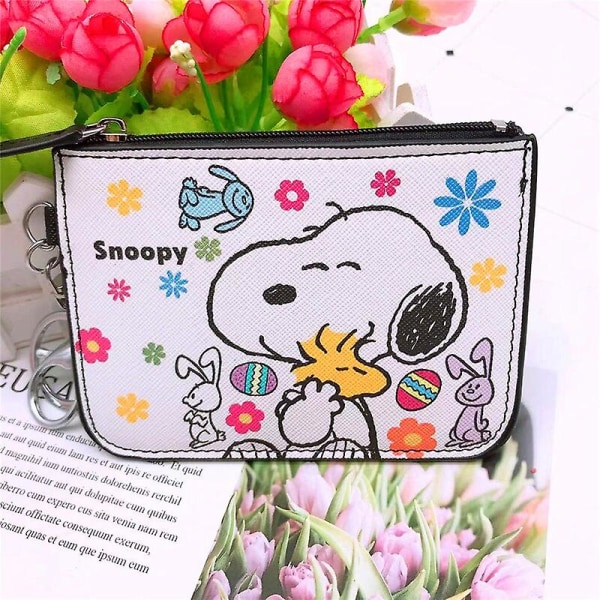 24 Styles Snoopy Fashion Kort Indehaver Møntpung Kawaii Tegneserie Anime Måltid Adgangskontrol Kort Bus Kort Taske Med Nøglering Gaver[HK] H