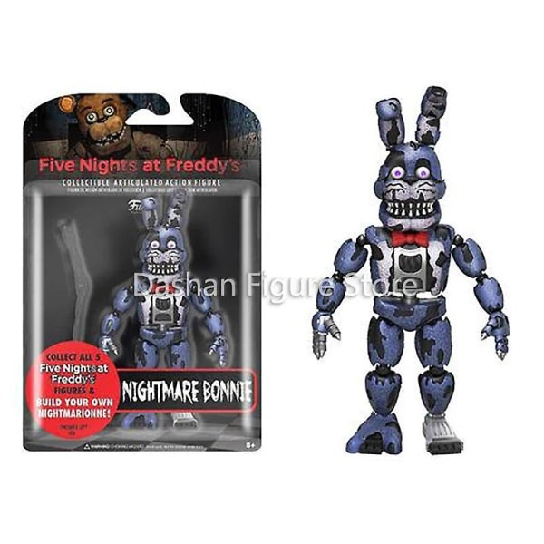 14cm Fnaf-hahmot Painajainen Freddy Bonnie Foxy Chica Action-hahmo Pvc-kokoelma Liikuteltava Blacklight Freddy Frostbe-malli Lelut[HK] BL Bonnie 15cm