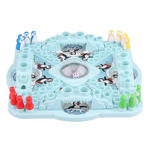 Pop 'n Drop Penguins Spil 25 cm Børnefamiliebrætspil med terninger [HK]