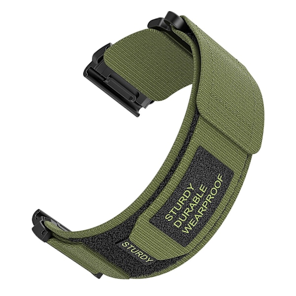 Garmin Tactix 7 Pro/ Fenix 7X/ 6X Pro/ 5X Plus -kellon ranneke 26mm nailoninen ranneke [HK] Army Green