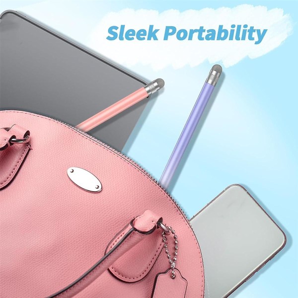 2 stk Universal Stylus Touch-penne, Fiberspidser med høj følsomhed, passer til / tablet og alle berøringsskærme ([HK])