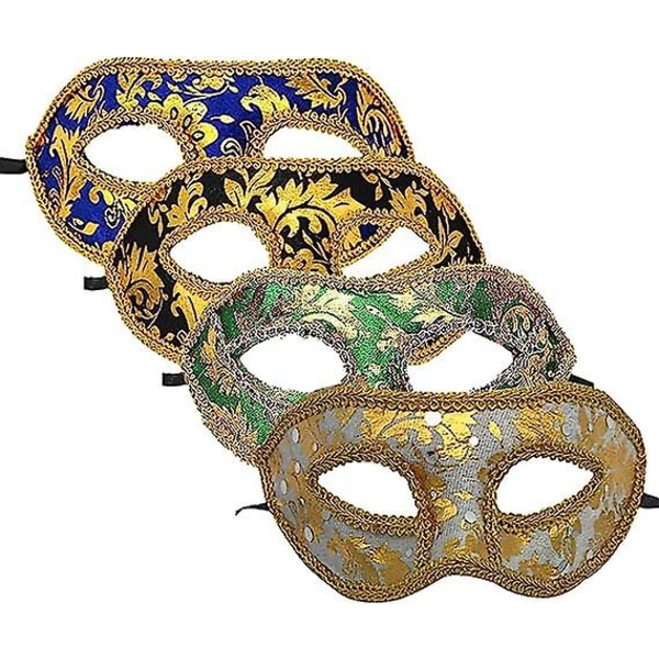 Venetiansk maske, 4-delt maskerademaskesæt til fester, balsaldans, karneval([HK])