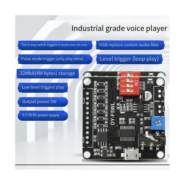 Dy-f5wl 5w stemmeavspillingsmodul som støtter -sd-kort Mp3-musikspiller for([HK])