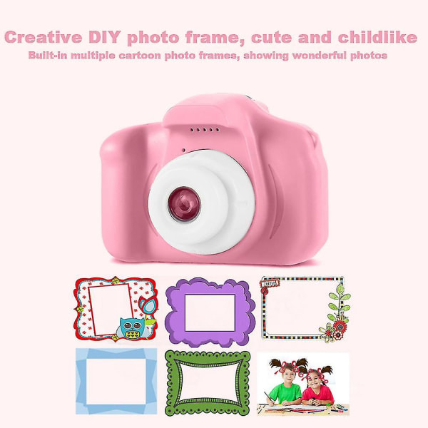 Barnkamera Barn Digitalkameror Videokamera Toddler[HK] Pink