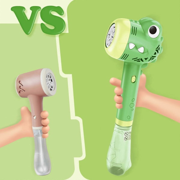 Kylling Boblemaskin for Barn - Boblepistol med Lys og Lydeffekter - Boblestavsett for Fester og Utendørslek - Bursdagsgave til [HK] Green