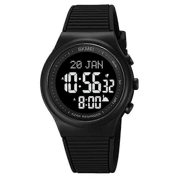 Skmei 1981 Klocka för Bön med Qibla Kompass Adhan Alarm Hijri Islamisk Armbands reloj hombre Bakgrundsbelysning Muslim Azan Herrklockor[HK] color 2