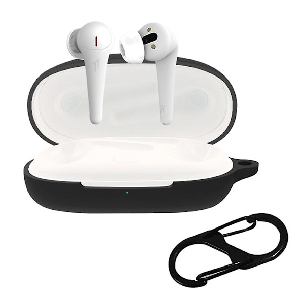 til 1MORE ComfoBuds Pro Stødsikker Skal Silikone Cover Anti-ridse Skridsikker [HK] Black