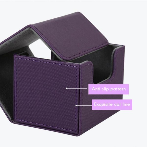 Card Box Side-loading Card Box Deck Case til Yugioh Card Binder Holder 100+, lilla[HK] purple