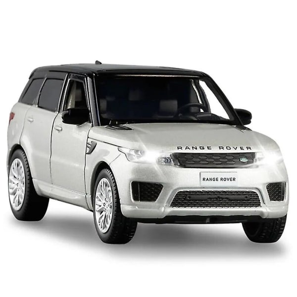 1:32 Range Rover Sportsimulering Leketøy Bilmodell Legering Trekk tilbake Barneleker Samling Gave terrengkjøretøy A268[HK] silver