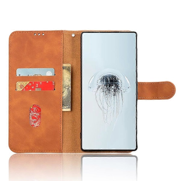 ZTE nubia Red Magic 10 Pro 5G Nahkakotelo Ihoa myötäilevä Pudotussuoja Lompakkokotelo [HK] Style E Multicolor